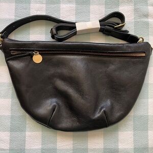 Clare V. Grande Fanny black rustic NWOT
